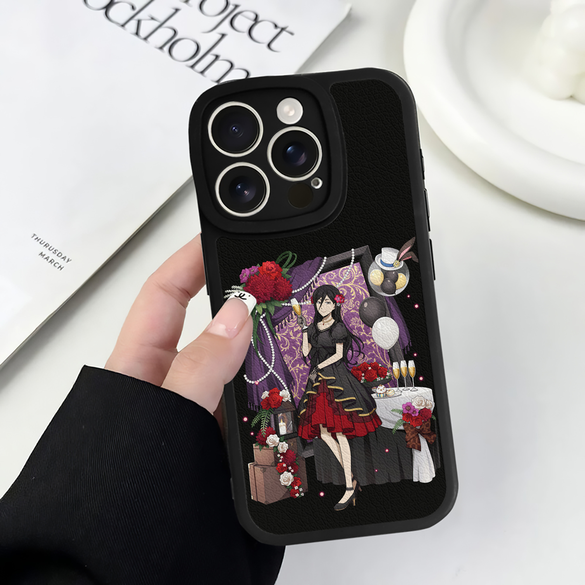 （画像用） 文豪ストレイドッグス Bungo Stray Dogs 【iPhone 16シリーズ対応】シリコンスマホケース（レザー調） 材質：シリコン